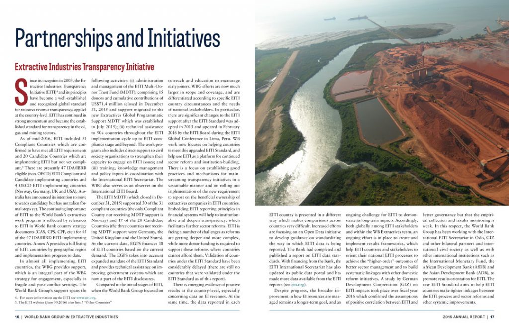 Interior spread: Partnerships and Initiatives