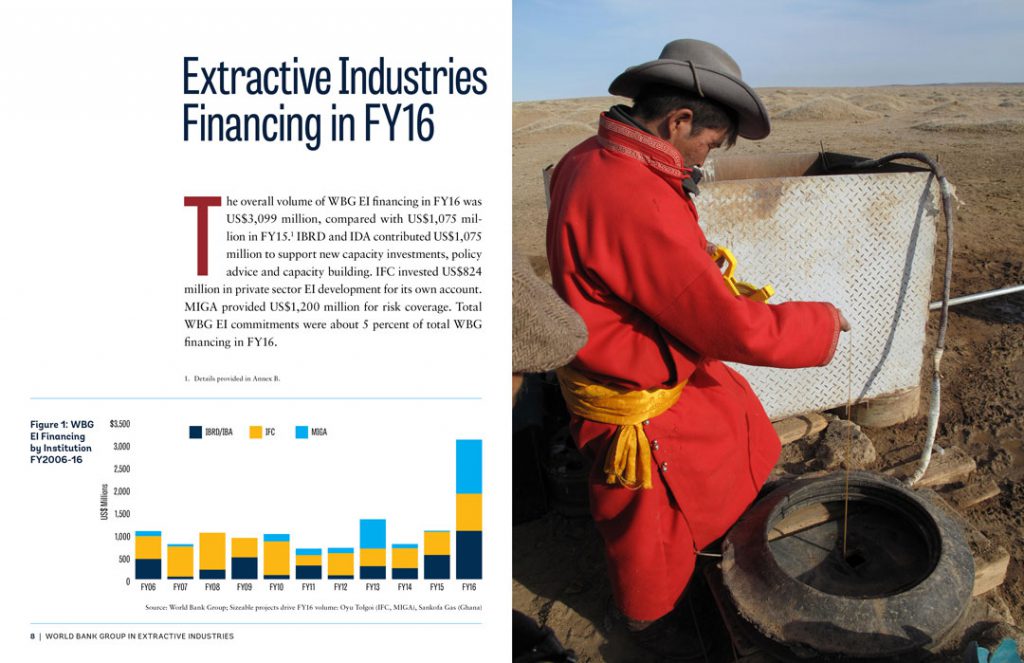Interior spread: Extractive Industries Financing in FY16
