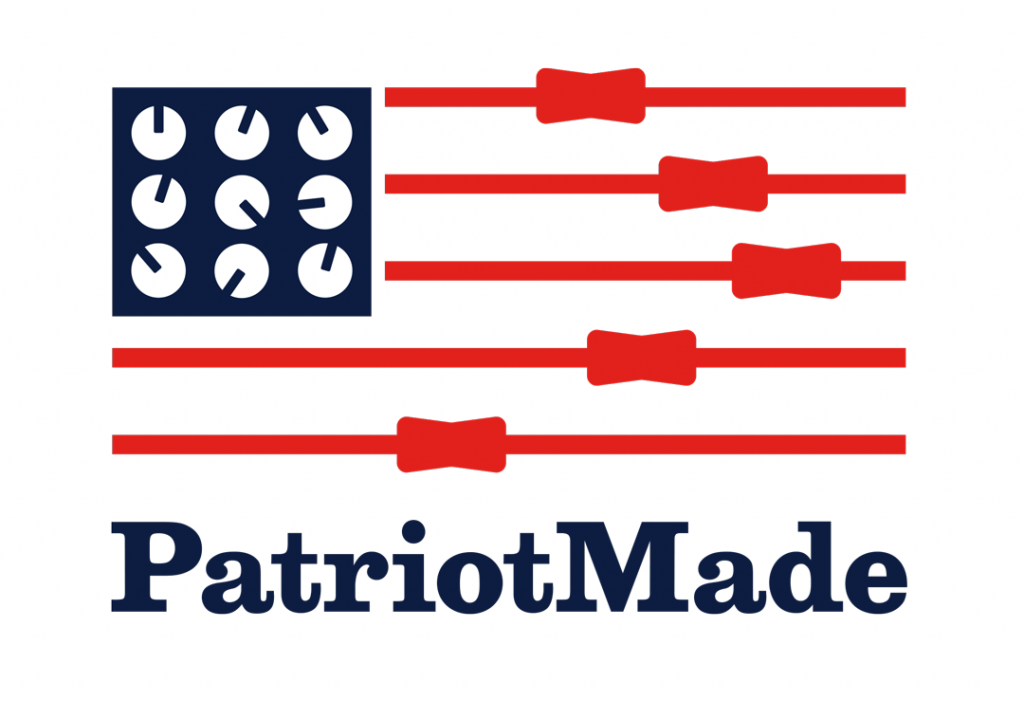 Logo design not used: Sliders and knobs forming US flag